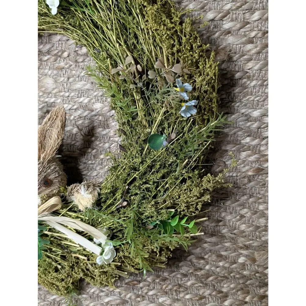 Easter Bunny Green Sage Holiday Wreath Door Decor 19
